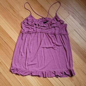 AEO Women's Ruffled Pink Top